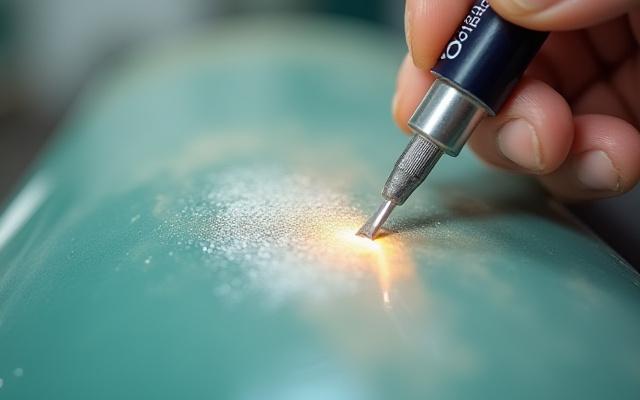 पिगमेंट बहाली के तहत एक उपकरण की सतह (मोबाइल)